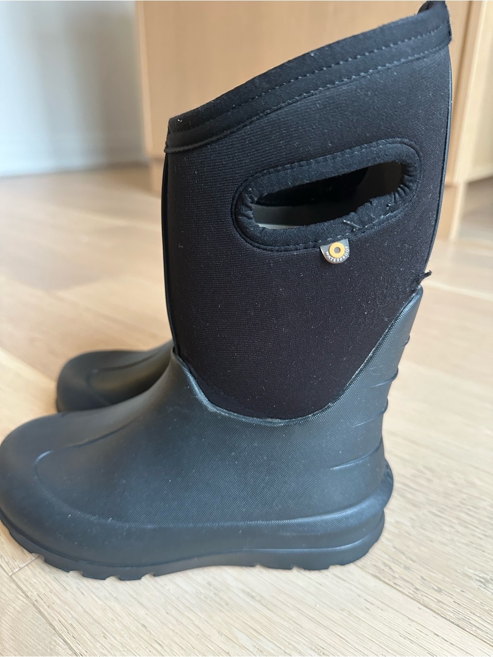 BOGS Neo-Classic Solid Kids Waterproof Boots – Black – Size 1